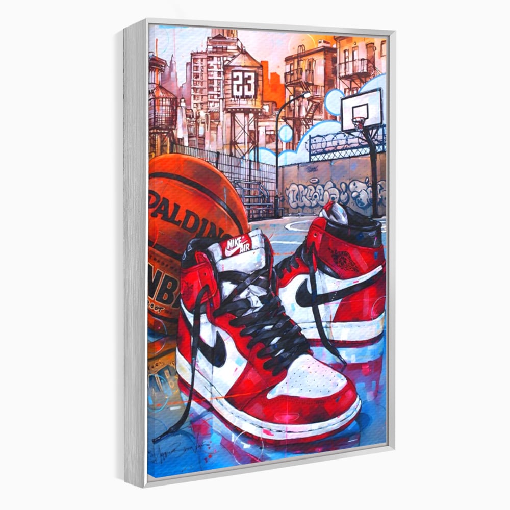 Canvas Premium Canvas Board, LuxCanva® A1143, Nike Air, Ball, Basketball, Jordan, lebendige Farben