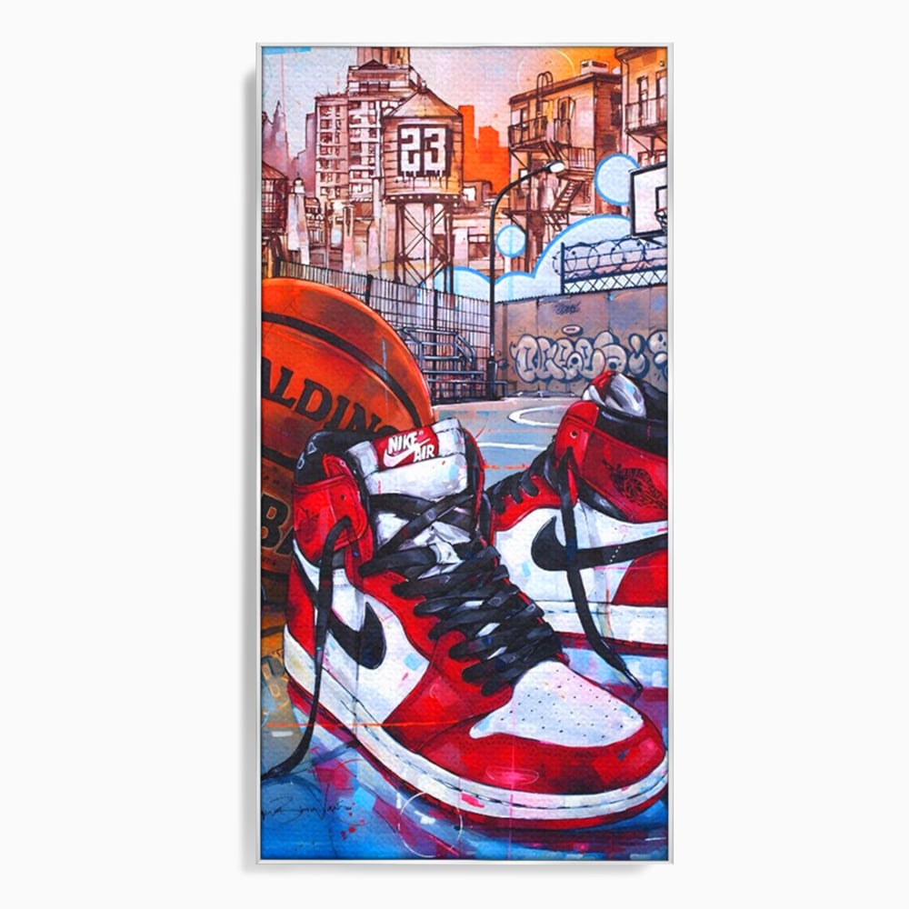 Canvas Premium Canvas Board, LuxCanva® A1143, Nike Air, Ball, Basketball, Jordan, lebendige Farben