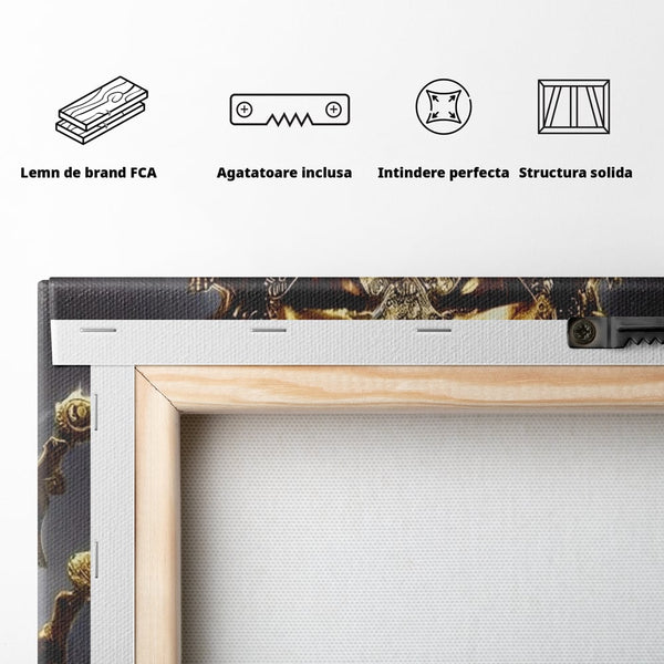 Tablou Canvas Premium LuxCanva® A1144, Wolf King , Lup, Animal, Culori Vibrante