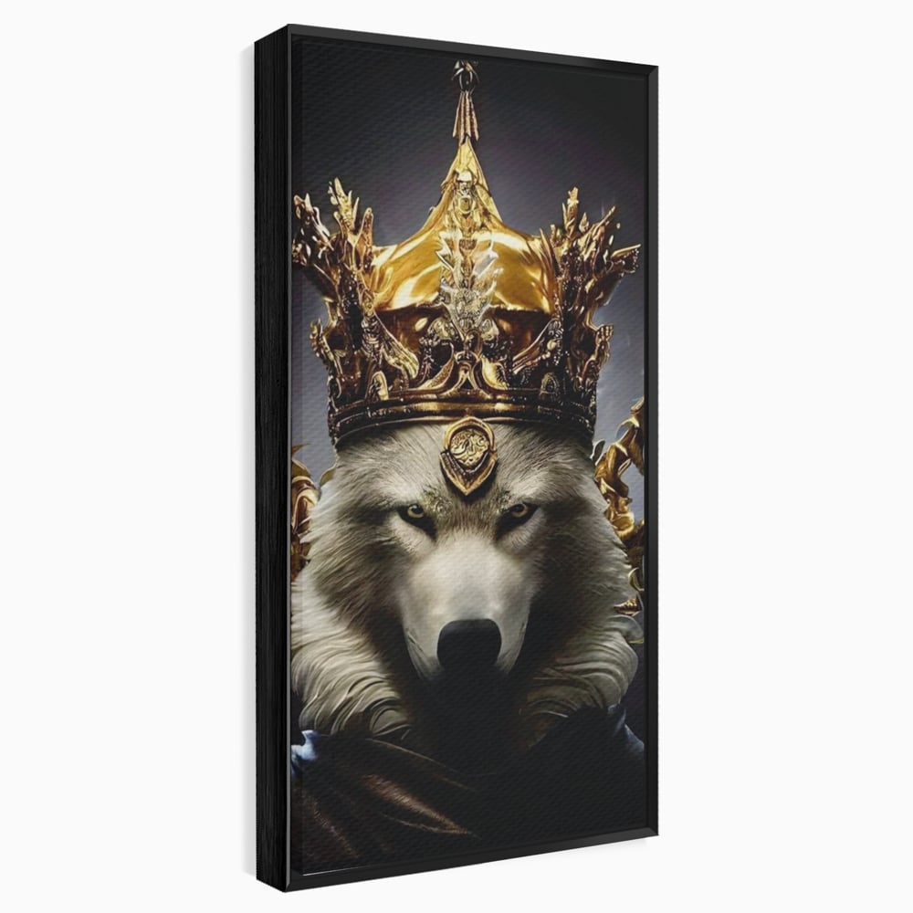 Tablou Canvas Premium LuxCanva® A1144, Wolf King , Lup, Animal, Culori Vibrante