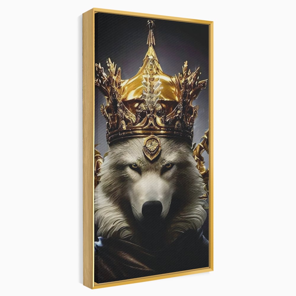 Tablou Canvas Premium LuxCanva® A1144, Wolf King , Lup, Animal, Culori Vibrante