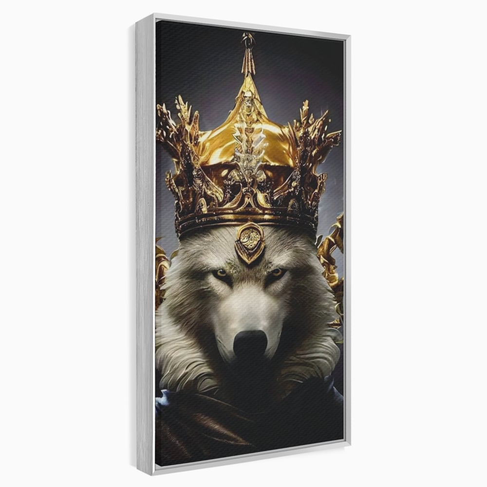 Tablou Canvas Premium LuxCanva® A1144, Wolf King , Lup, Animal, Culori Vibrante