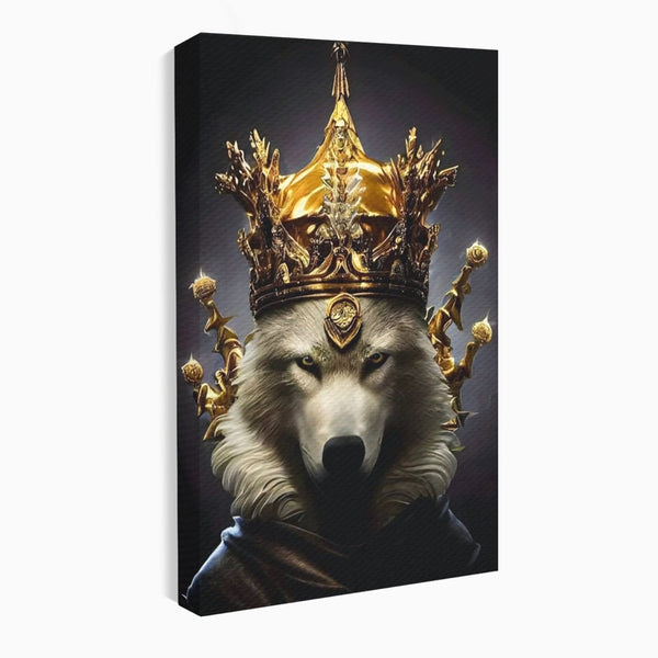 Tablou Canvas Premium LuxCanva® A1144, Wolf King , Lup, Animal, Culori Vibrante