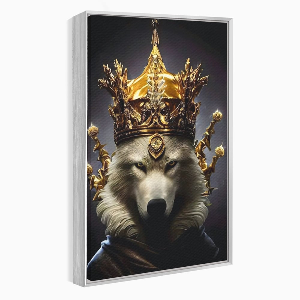 Tablou Canvas Premium LuxCanva® A1144, Wolf King , Lup, Animal, Culori Vibrante