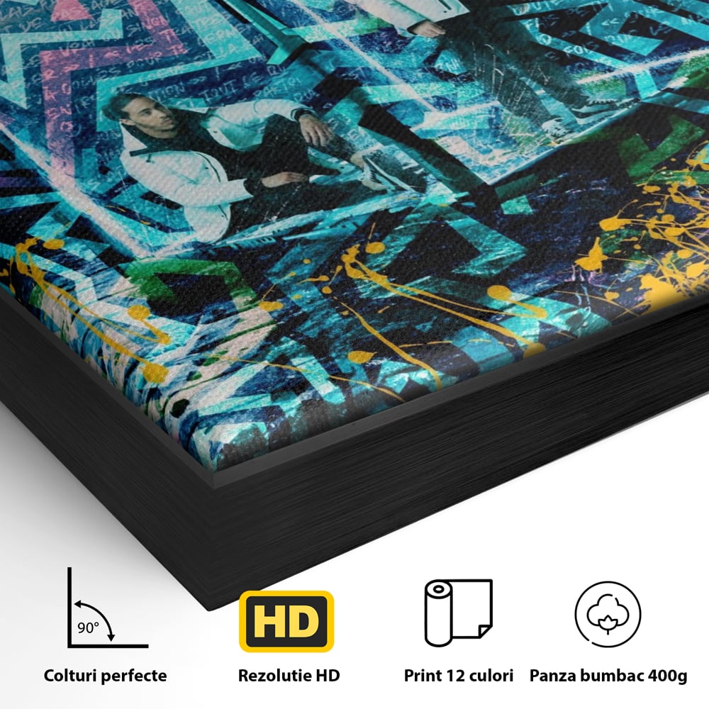 Tablou Canvas Premium LuxCanva® A1145, Djadja & Dinaz ,  Hip Hop, Muzica, Rapper, Culori Vibrante