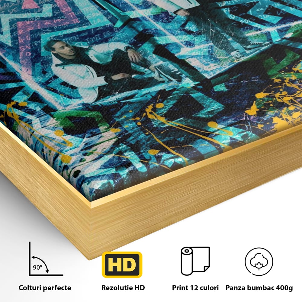 Tablou Canvas Premium LuxCanva® A1145, Djadja & Dinaz ,  Hip Hop, Muzica, Rapper, Culori Vibrante