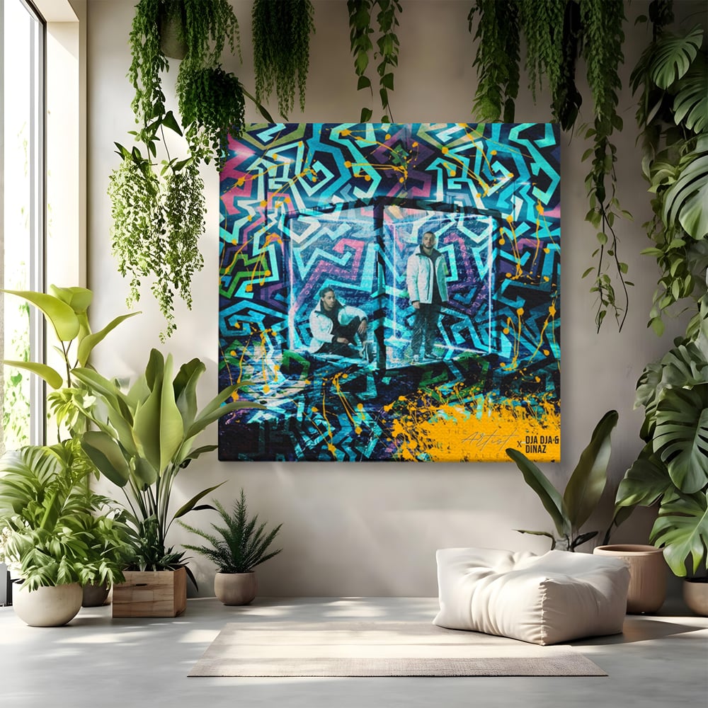 Tablou Canvas Premium LuxCanva® A1145, Djadja & Dinaz ,  Hip Hop, Muzica, Rapper, Culori Vibrante