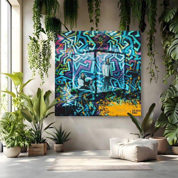 Tablou Canvas Premium LuxCanva® A1145, Djadja & Dinaz ,  Hip Hop, Muzica, Rapper, Culori Vibrante