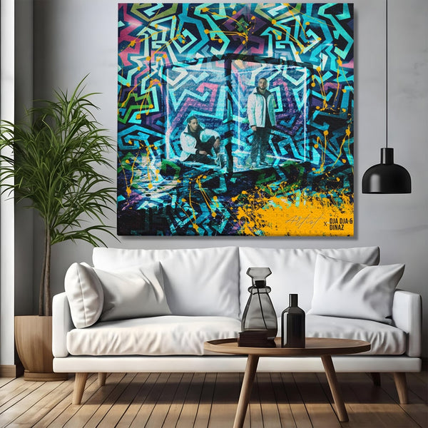 Tablou Canvas Premium LuxCanva® A1145, Djadja & Dinaz ,  Hip Hop, Muzica, Rapper, Culori Vibrante