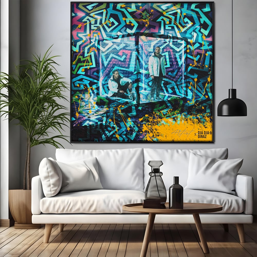 Tablou Canvas Premium LuxCanva® A1145, Djadja & Dinaz ,  Hip Hop, Muzica, Rapper, Culori Vibrante
