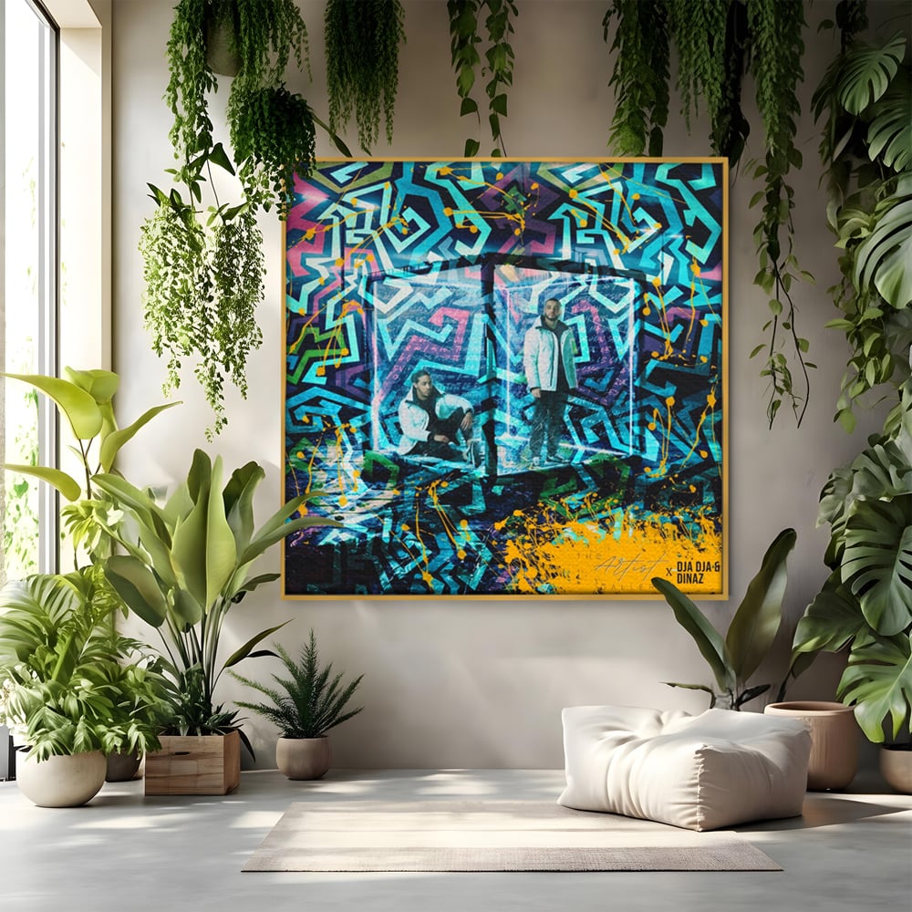 Tablou Canvas Premium LuxCanva® A1145, Djadja & Dinaz ,  Hip Hop, Muzica, Rapper, Culori Vibrante