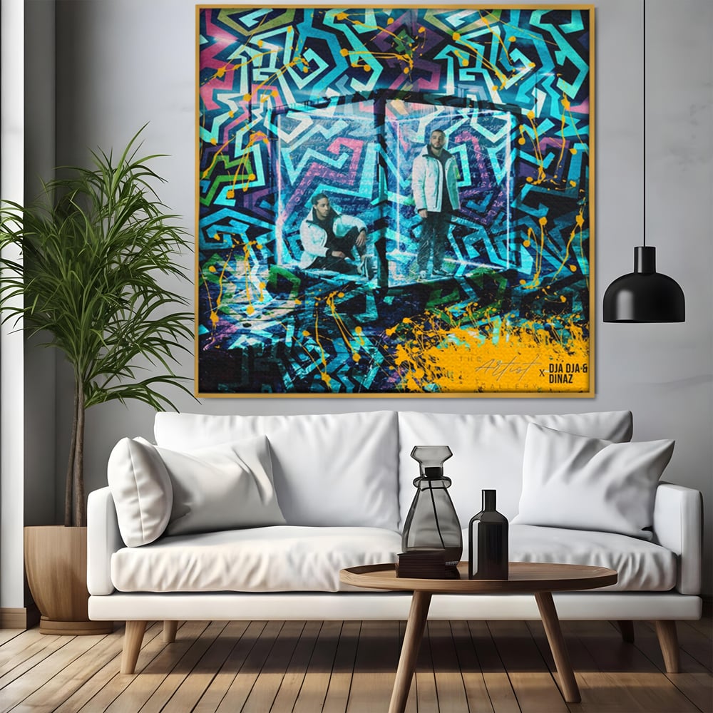 Tablou Canvas Premium LuxCanva® A1145, Djadja & Dinaz ,  Hip Hop, Muzica, Rapper, Culori Vibrante