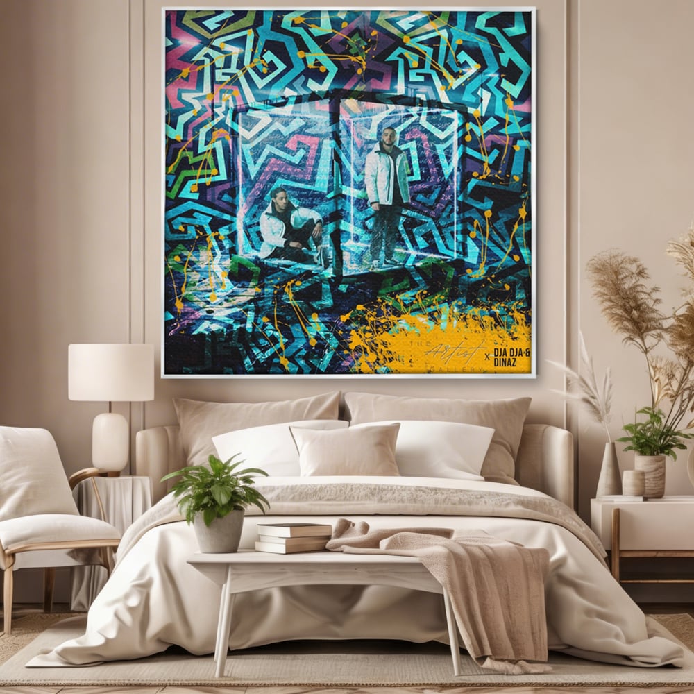 Tablou Canvas Premium LuxCanva® A1145, Djadja & Dinaz ,  Hip Hop, Muzica, Rapper, Culori Vibrante