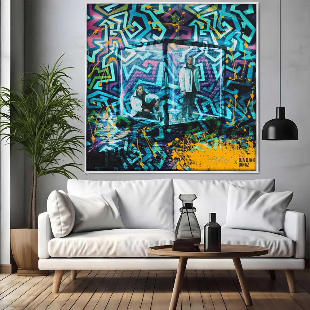 Tablou Canvas Premium LuxCanva® A1145, Djadja & Dinaz ,  Hip Hop, Muzica, Rapper, Culori Vibrante