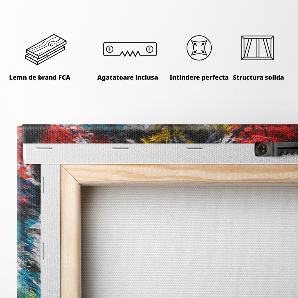 Tablou Canvas Premium LuxCanva® A1147, The King Lion , Animal, Regele Junglei, Multicolor, Culori Vibrante