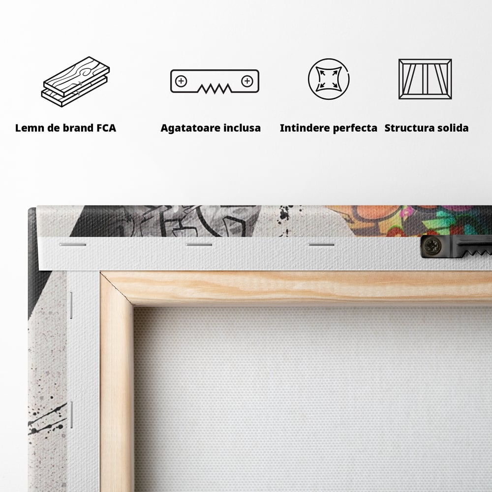 Leinwand Wandkunst Leinwand Premium LuxCanva® A1149, 2Hands , Dekorativ, Liebe, Street Art, Graffiti, Lebendige Farben