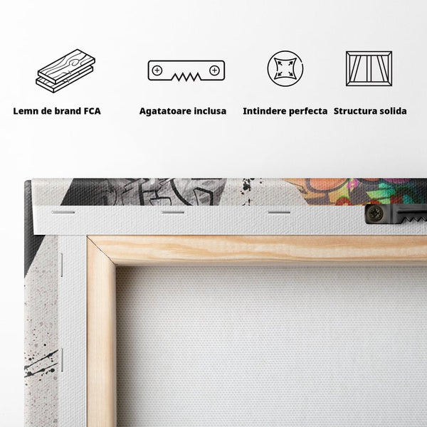 Leinwand Wandkunst Leinwand Premium LuxCanva® A1149, 2Hands , Dekorativ, Liebe, Street Art, Graffiti, Lebendige Farben