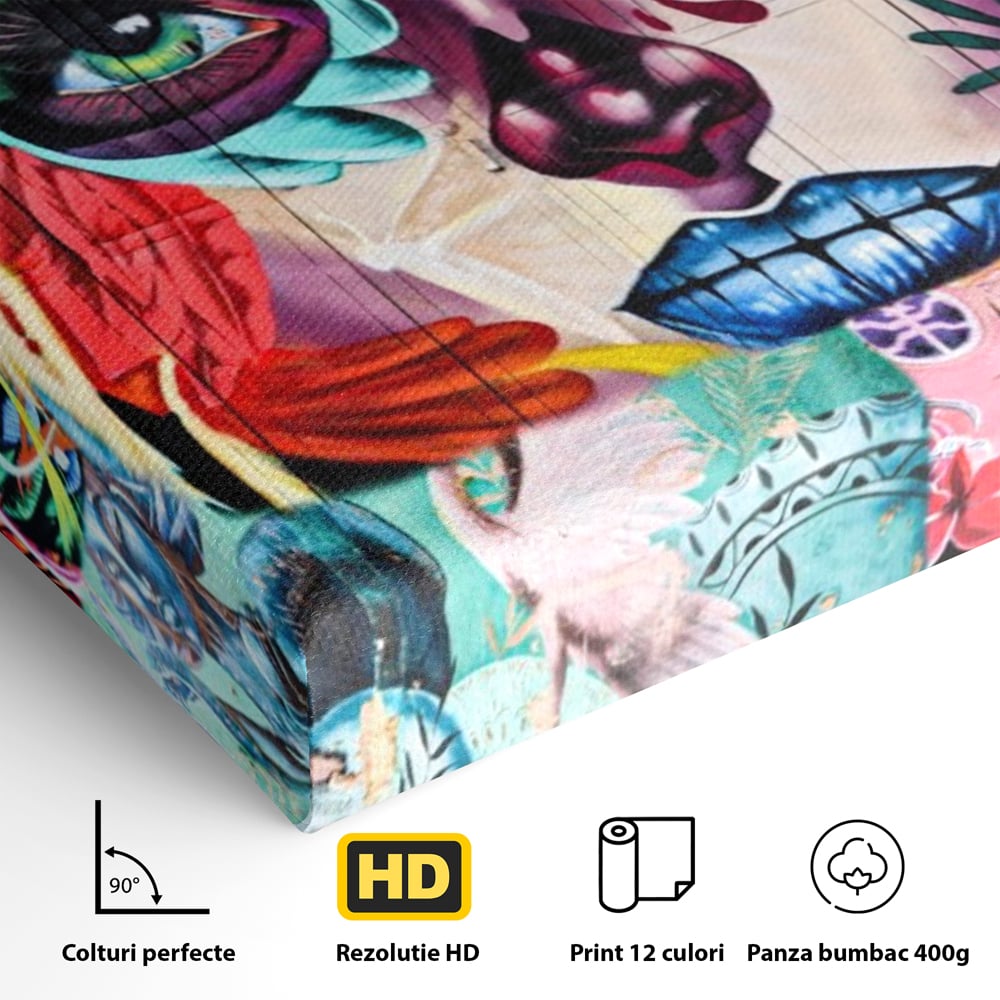 Leinwandbilder Premium LuxCanva® A1150, Medellin Kunst , Dekorativ, Urban Art, Graffiti, Menschen, Lebendige Farben