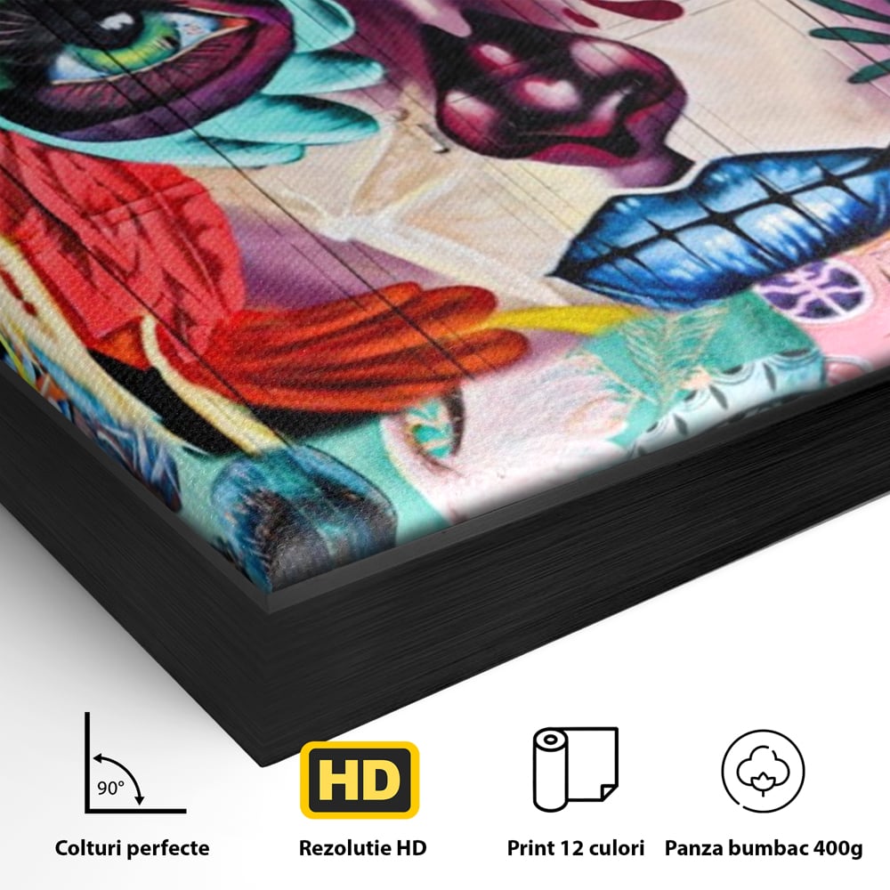 Leinwandbilder Premium LuxCanva® A1150, Medellin Kunst , Dekorativ, Urban Art, Graffiti, Menschen, Lebendige Farben