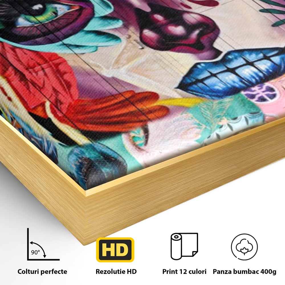 Leinwandbilder Premium LuxCanva® A1150, Medellin Kunst , Dekorativ, Urban Art, Graffiti, Menschen, Lebendige Farben