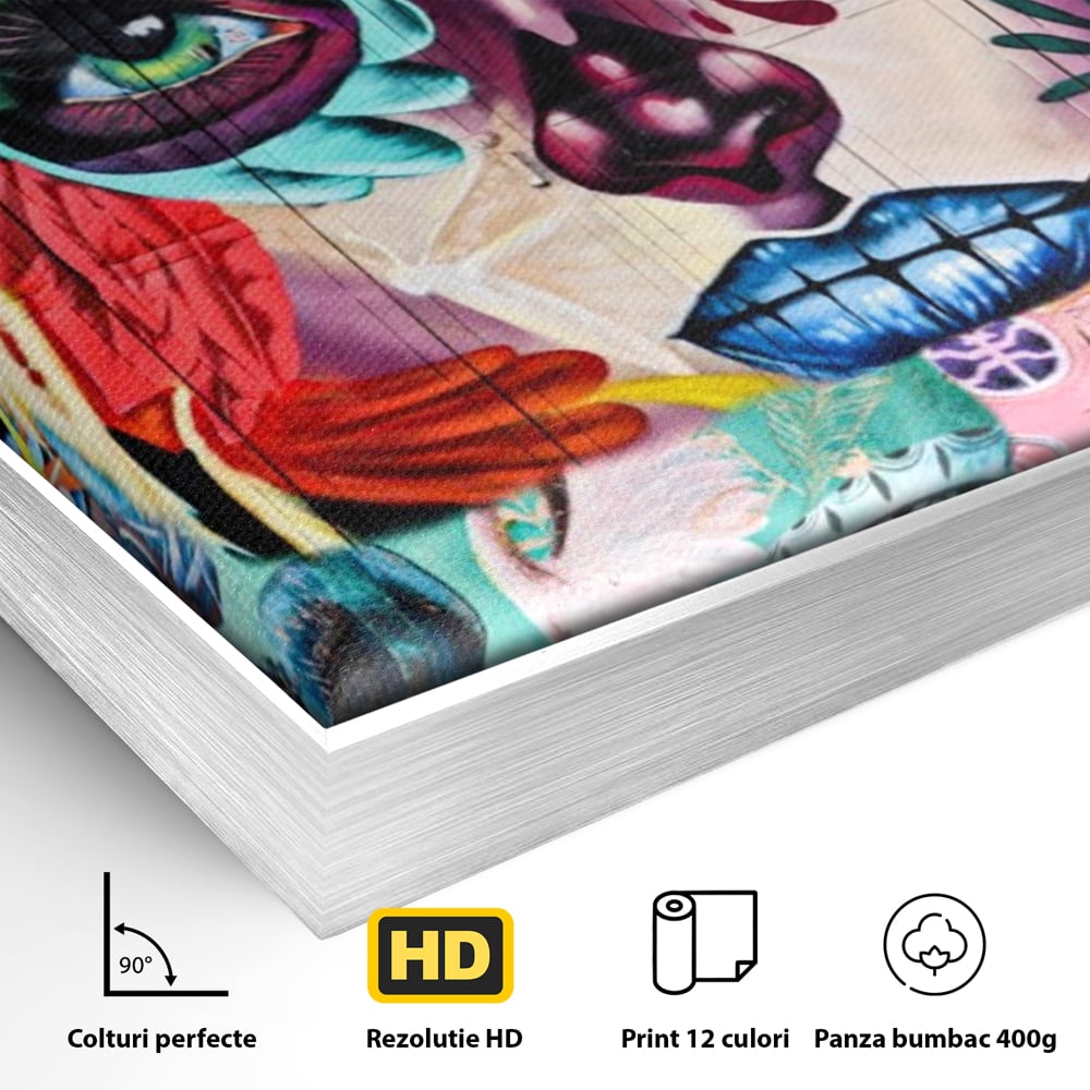 Leinwandbilder Premium LuxCanva® A1150, Medellin Kunst , Dekorativ, Urban Art, Graffiti, Menschen, Lebendige Farben