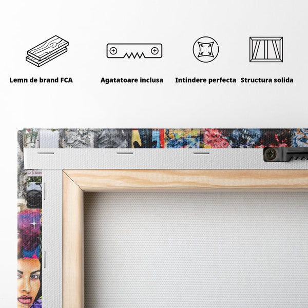 Leinwandbilder Premium LuxCanva® A1150, Medellin Kunst , Dekorativ, Urban Art, Graffiti, Menschen, Lebendige Farben