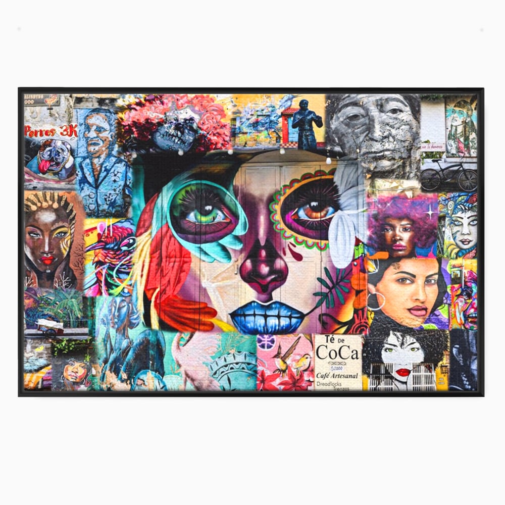 Leinwandbilder Premium LuxCanva® A1150, Medellin Kunst , Dekorativ, Urban Art, Graffiti, Menschen, Lebendige Farben