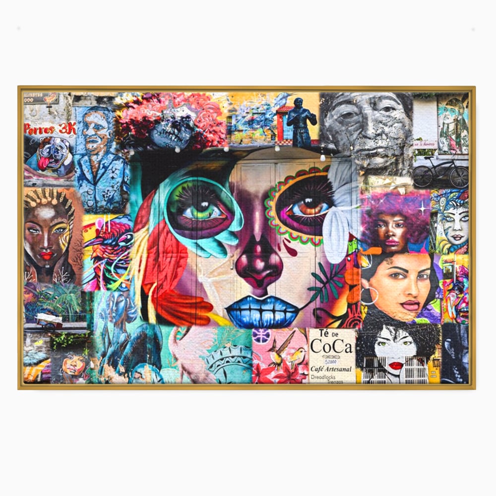 Leinwandbilder Premium LuxCanva® A1150, Medellin Kunst , Dekorativ, Urban Art, Graffiti, Menschen, Lebendige Farben