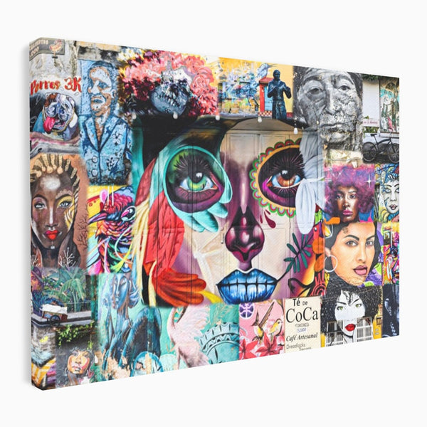 Leinwandbilder Premium LuxCanva® A1150, Medellin Kunst , Dekorativ, Urban Art, Graffiti, Menschen, Lebendige Farben