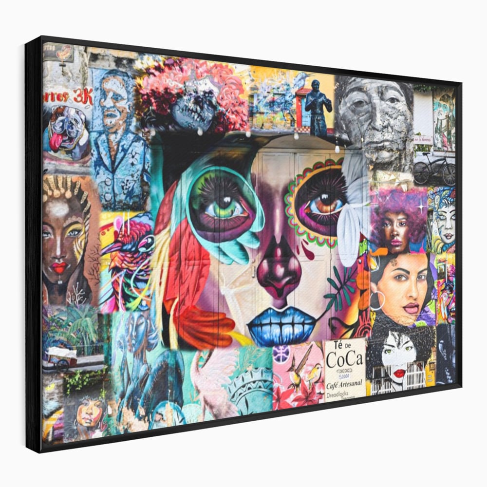 Leinwandbilder Premium LuxCanva® A1150, Medellin Kunst , Dekorativ, Urban Art, Graffiti, Menschen, Lebendige Farben