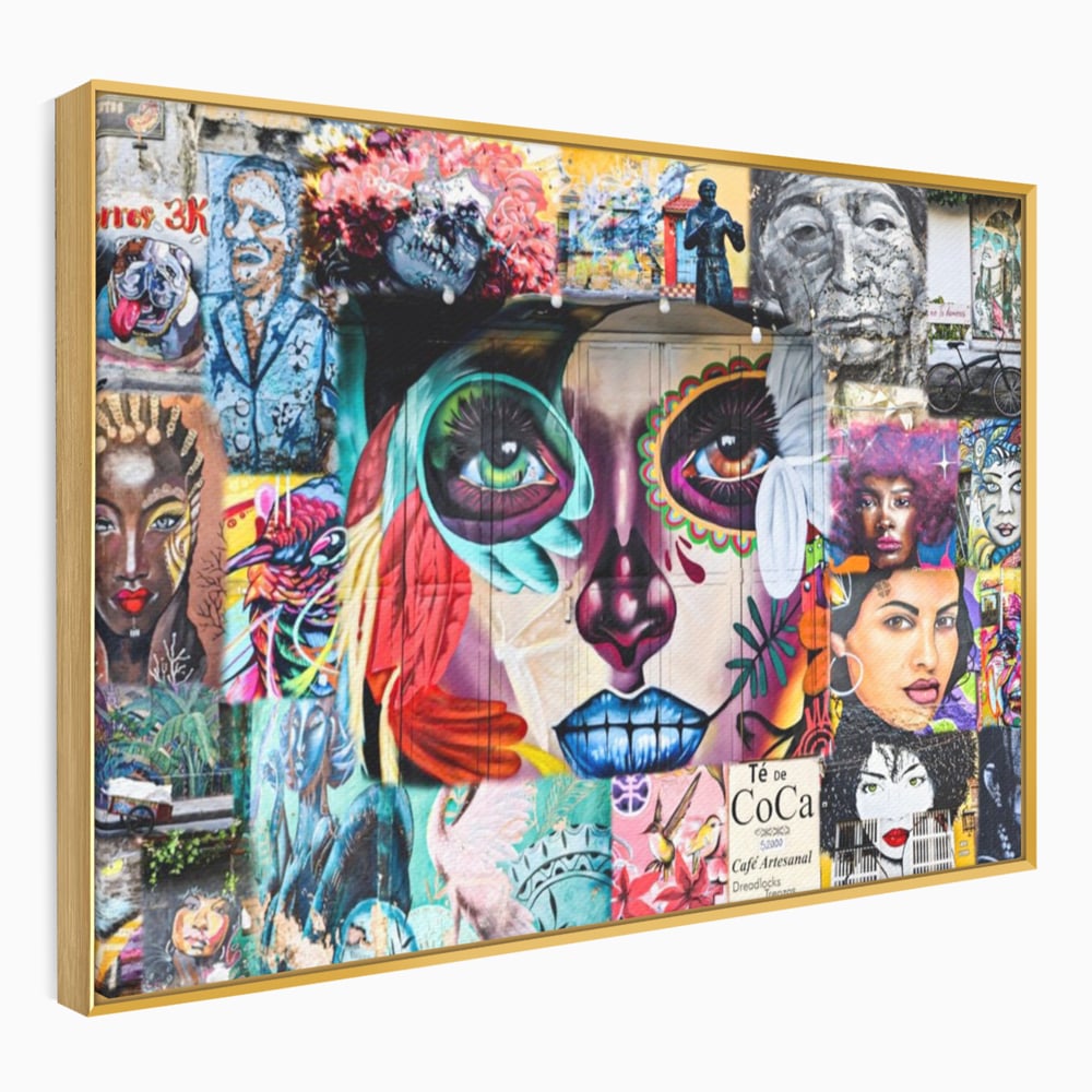 Leinwandbilder Premium LuxCanva® A1150, Medellin Kunst , Dekorativ, Urban Art, Graffiti, Menschen, Lebendige Farben