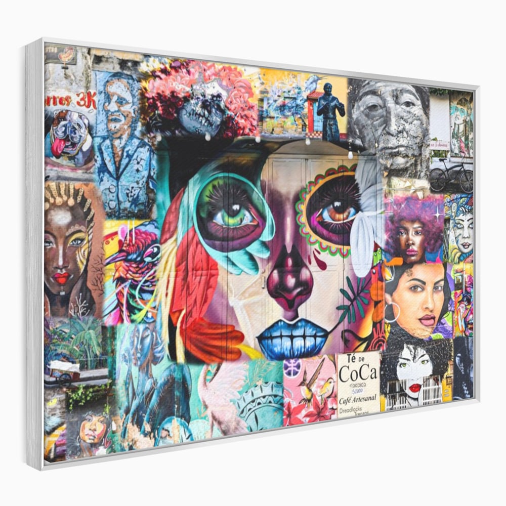 Leinwandbilder Premium LuxCanva® A1150, Medellin Kunst , Dekorativ, Urban Art, Graffiti, Menschen, Lebendige Farben