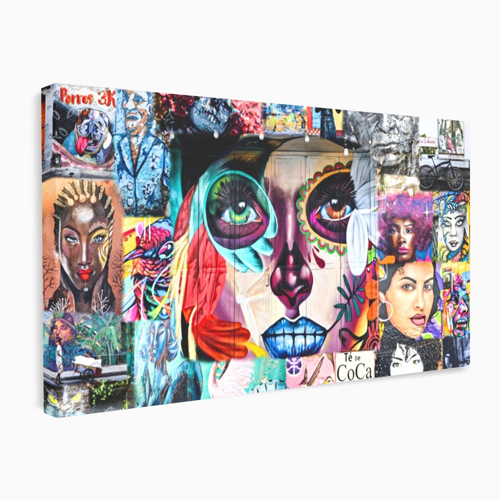 Leinwandbilder Premium LuxCanva® A1150, Medellin Kunst , Dekorativ, Urban Art, Graffiti, Menschen, Lebendige Farben