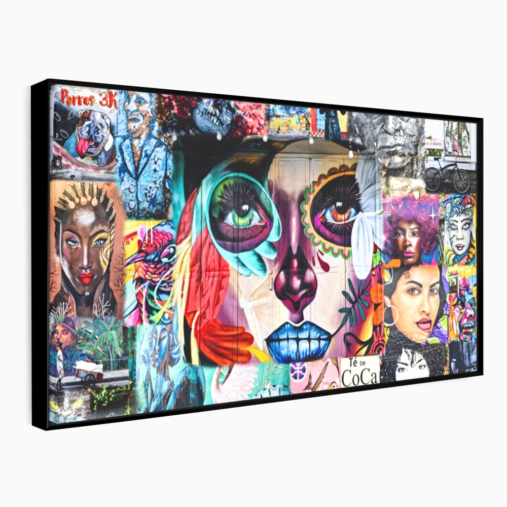 Leinwandbilder Premium LuxCanva® A1150, Medellin Kunst , Dekorativ, Urban Art, Graffiti, Menschen, Lebendige Farben