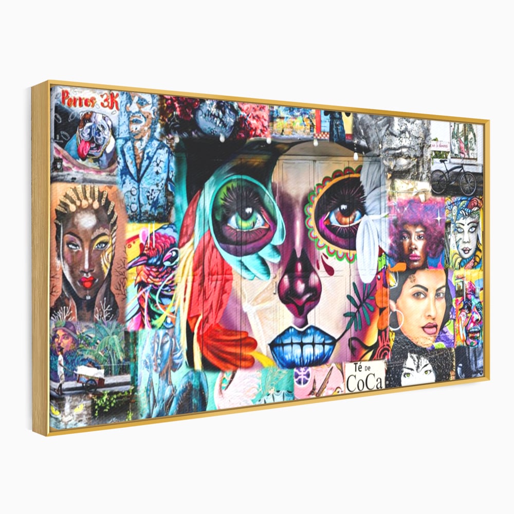 Leinwandbilder Premium LuxCanva® A1150, Medellin Kunst , Dekorativ, Urban Art, Graffiti, Menschen, Lebendige Farben