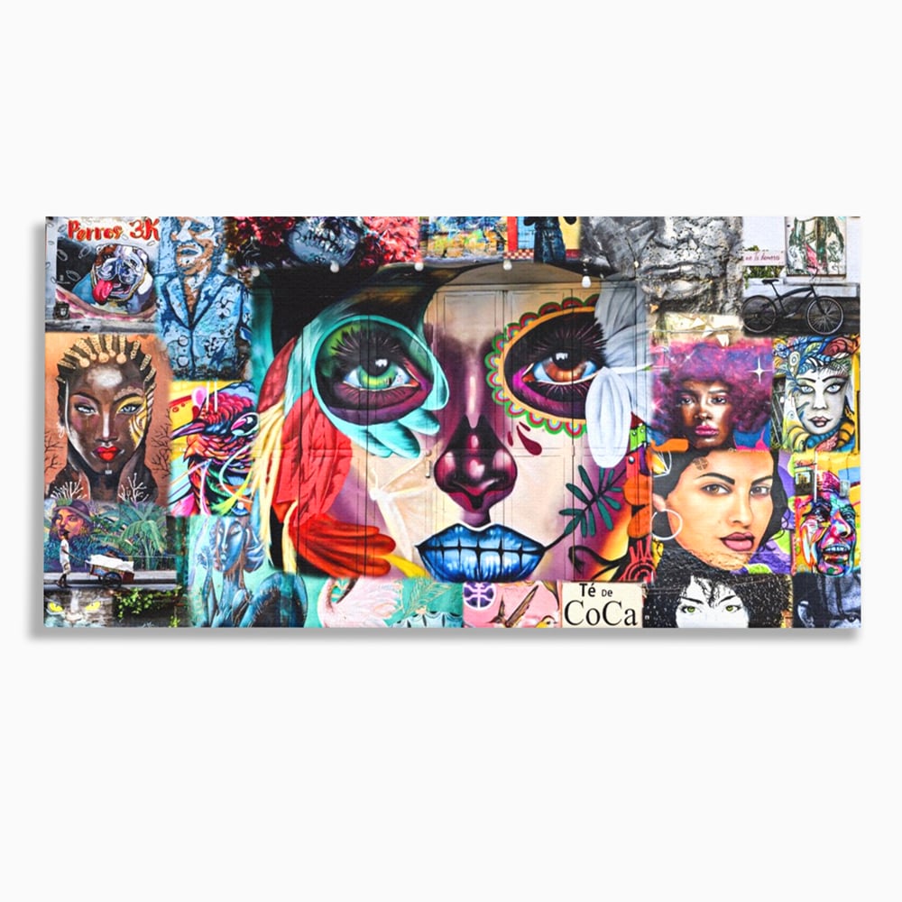 Leinwandbilder Premium LuxCanva® A1150, Medellin Kunst , Dekorativ, Urban Art, Graffiti, Menschen, Lebendige Farben