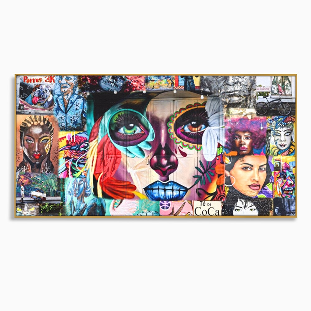 Leinwandbilder Premium LuxCanva® A1150, Medellin Kunst , Dekorativ, Urban Art, Graffiti, Menschen, Lebendige Farben