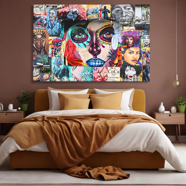 Leinwandbilder Premium LuxCanva® A1150, Medellin Kunst , Dekorativ, Urban Art, Graffiti, Menschen, Lebendige Farben