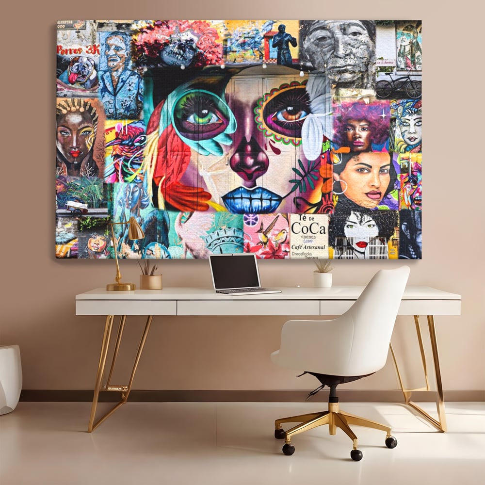 Leinwandbilder Premium LuxCanva® A1150, Medellin Kunst , Dekorativ, Urban Art, Graffiti, Menschen, Lebendige Farben