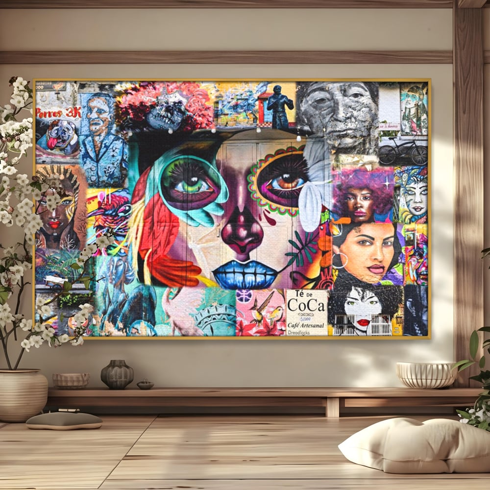 Leinwandbilder Premium LuxCanva® A1150, Medellin Kunst , Dekorativ, Urban Art, Graffiti, Menschen, Lebendige Farben