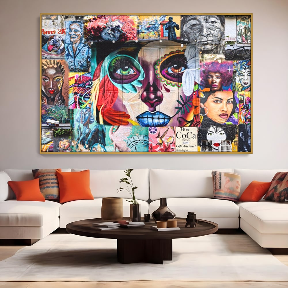 Leinwandbilder Premium LuxCanva® A1150, Medellin Kunst , Dekorativ, Urban Art, Graffiti, Menschen, Lebendige Farben