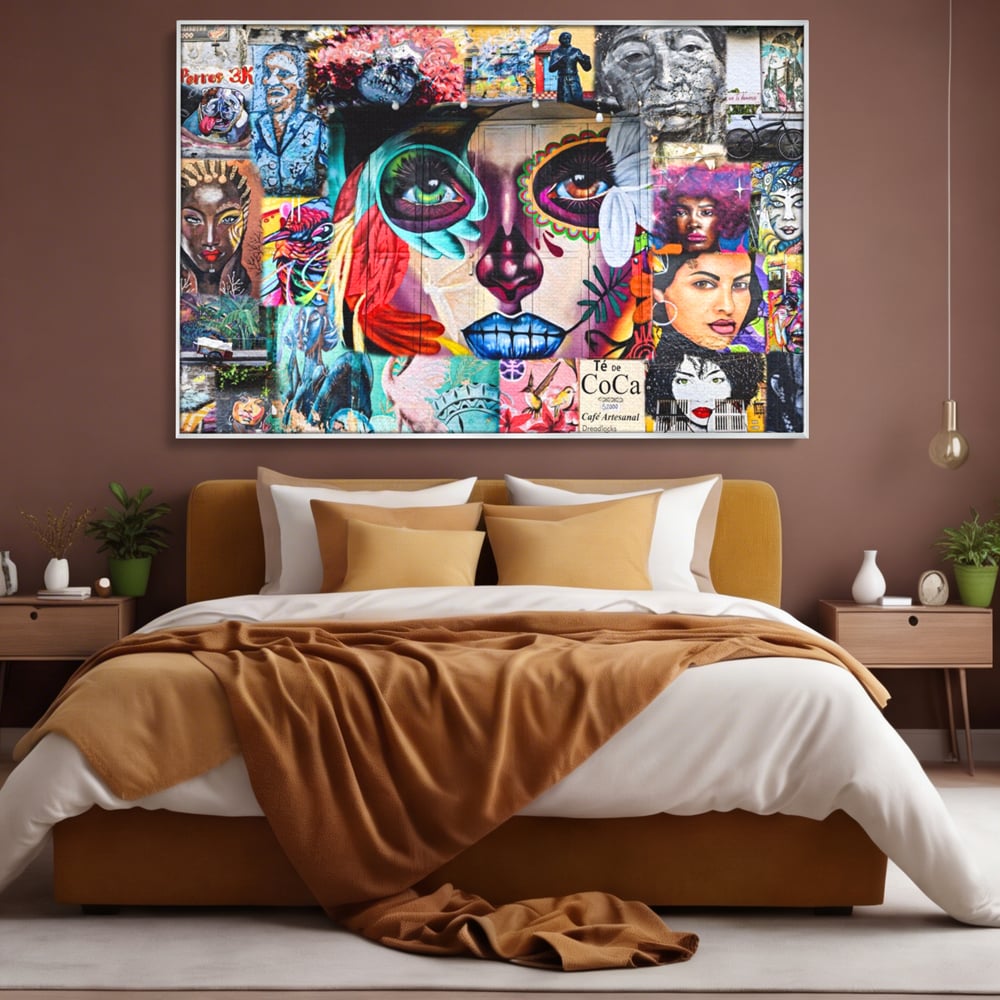 Leinwandbilder Premium LuxCanva® A1150, Medellin Kunst , Dekorativ, Urban Art, Graffiti, Menschen, Lebendige Farben