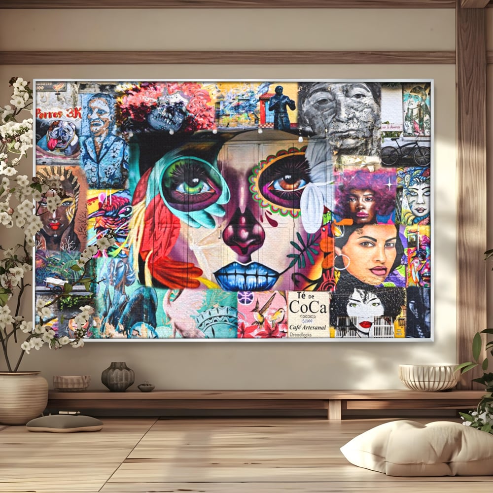Leinwandbilder Premium LuxCanva® A1150, Medellin Kunst , Dekorativ, Urban Art, Graffiti, Menschen, Lebendige Farben