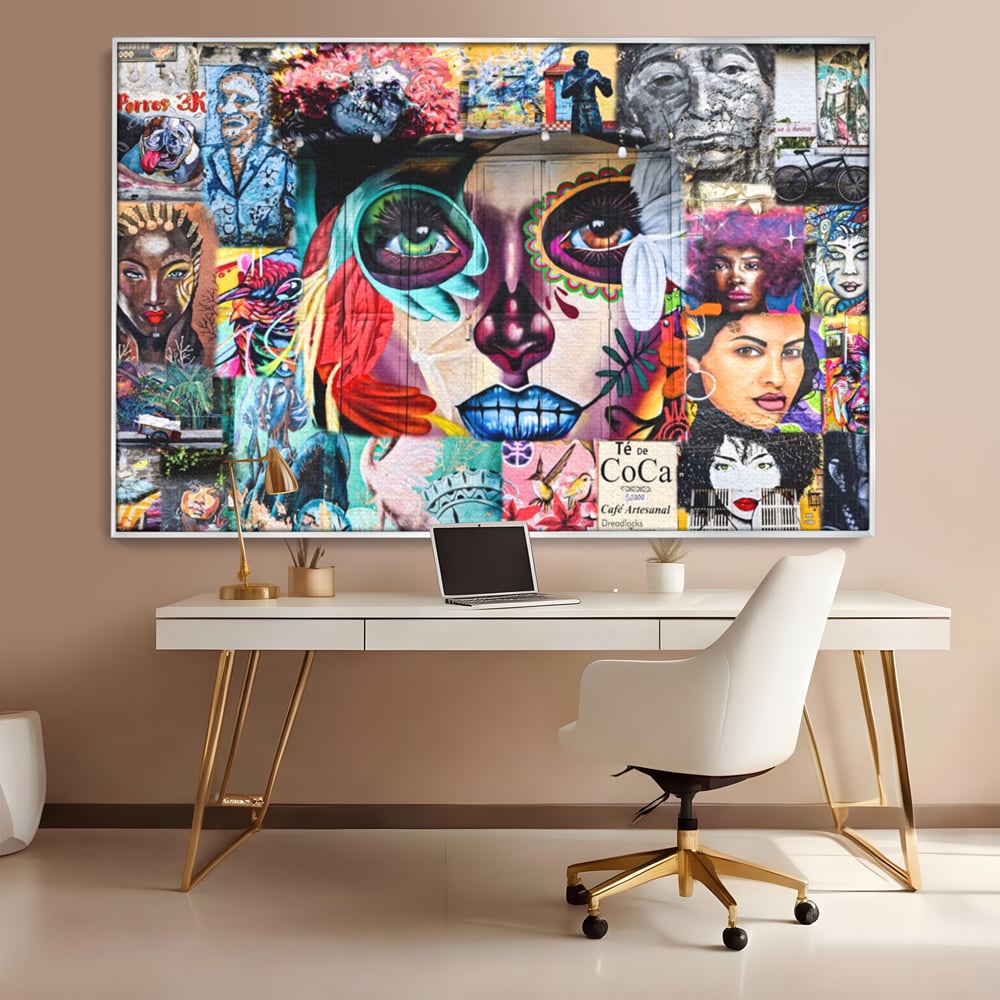 Leinwandbilder Premium LuxCanva® A1150, Medellin Kunst , Dekorativ, Urban Art, Graffiti, Menschen, Lebendige Farben