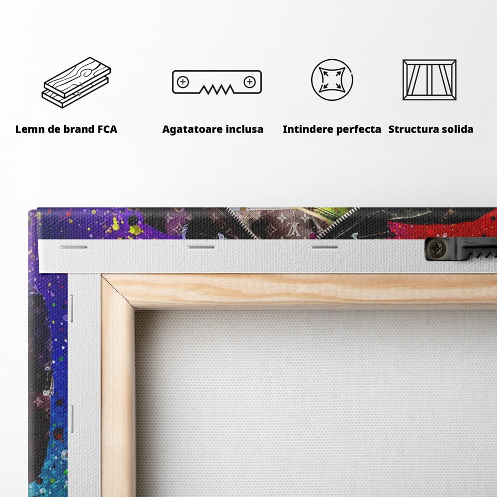 Tablou Canvas Premium LuxCanva® A1151, Dollars Bag , Decorativ, Bani, Geanta, USD, Culori Vibrante