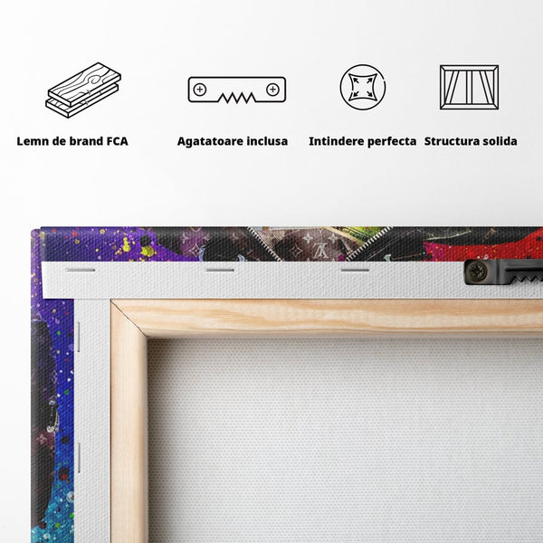 Tablou Canvas Premium LuxCanva® A1151, Dollars Bag , Decorativ, Bani, Geanta, USD, Culori Vibrante