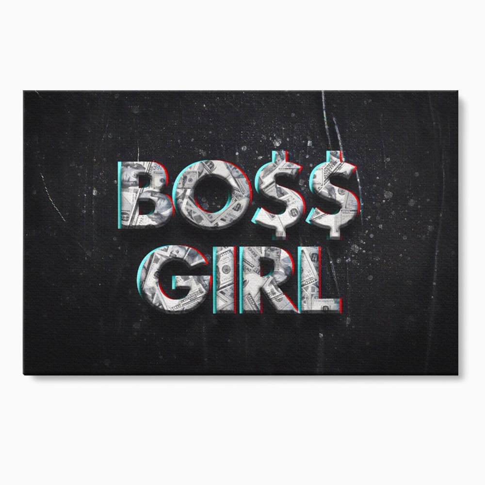 Tablou Canvas Premium LuxCanva® A1152, Boss Girl , Decorativ, TeamLeader, Motivational, Culori Vibrante