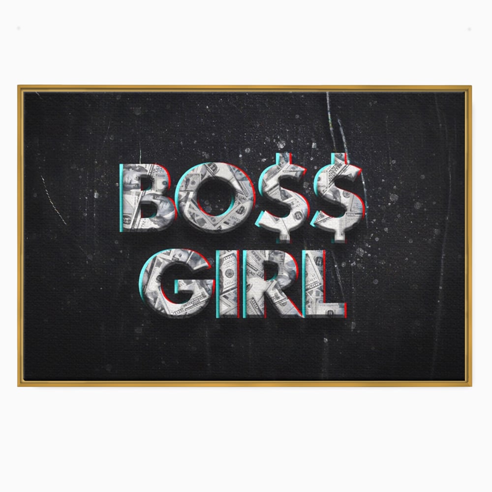 Tablou Canvas Premium LuxCanva® A1152, Boss Girl , Decorativ, TeamLeader, Motivational, Culori Vibrante
