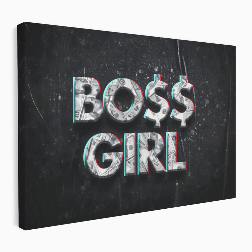 Tablou Canvas Premium LuxCanva® A1152, Boss Girl , Decorativ, TeamLeader, Motivational, Culori Vibrante