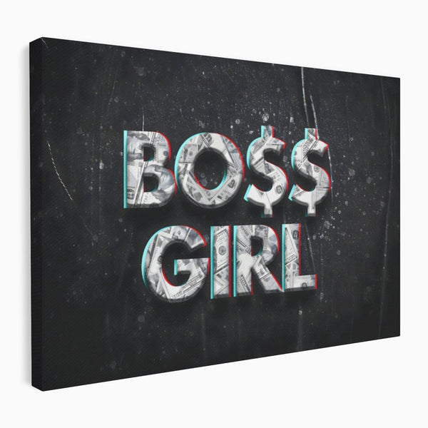 Tablou Canvas Premium LuxCanva® A1152, Boss Girl , Decorativ, TeamLeader, Motivational, Culori Vibrante